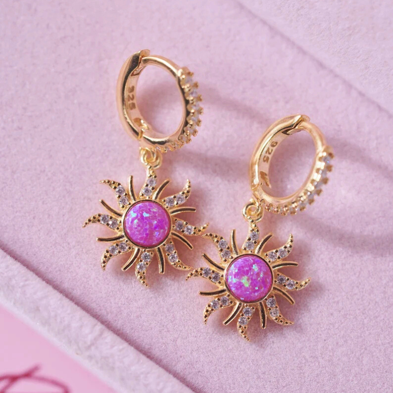 Opal Sun Earrings