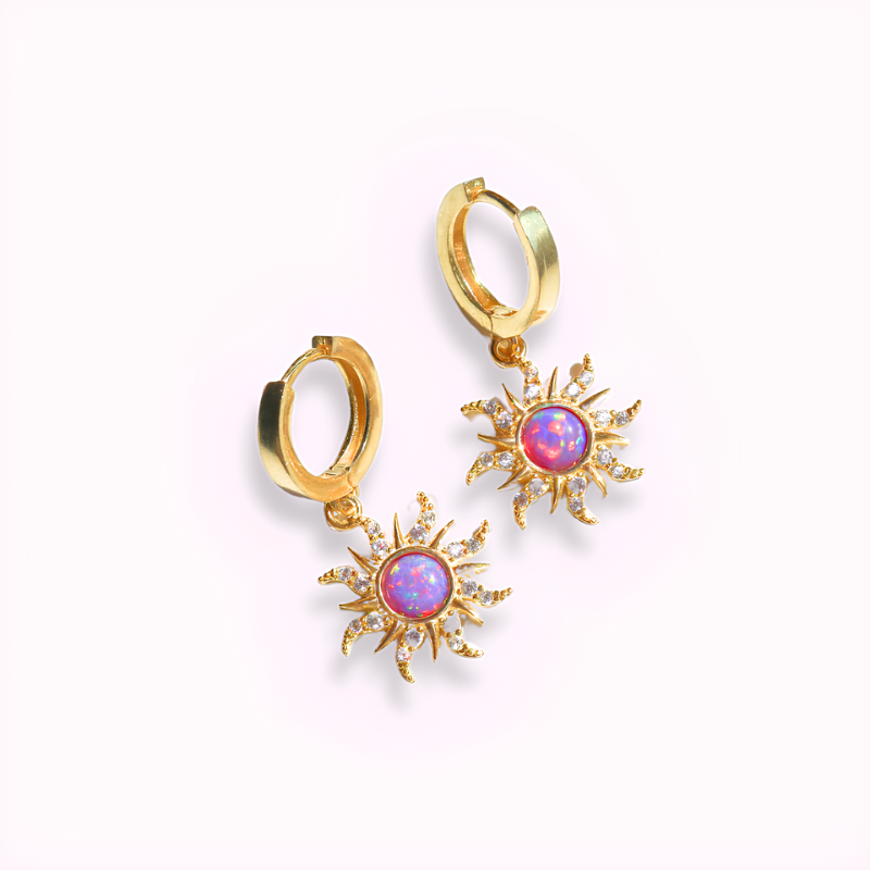 Rapunzel Sun Opal Earrings